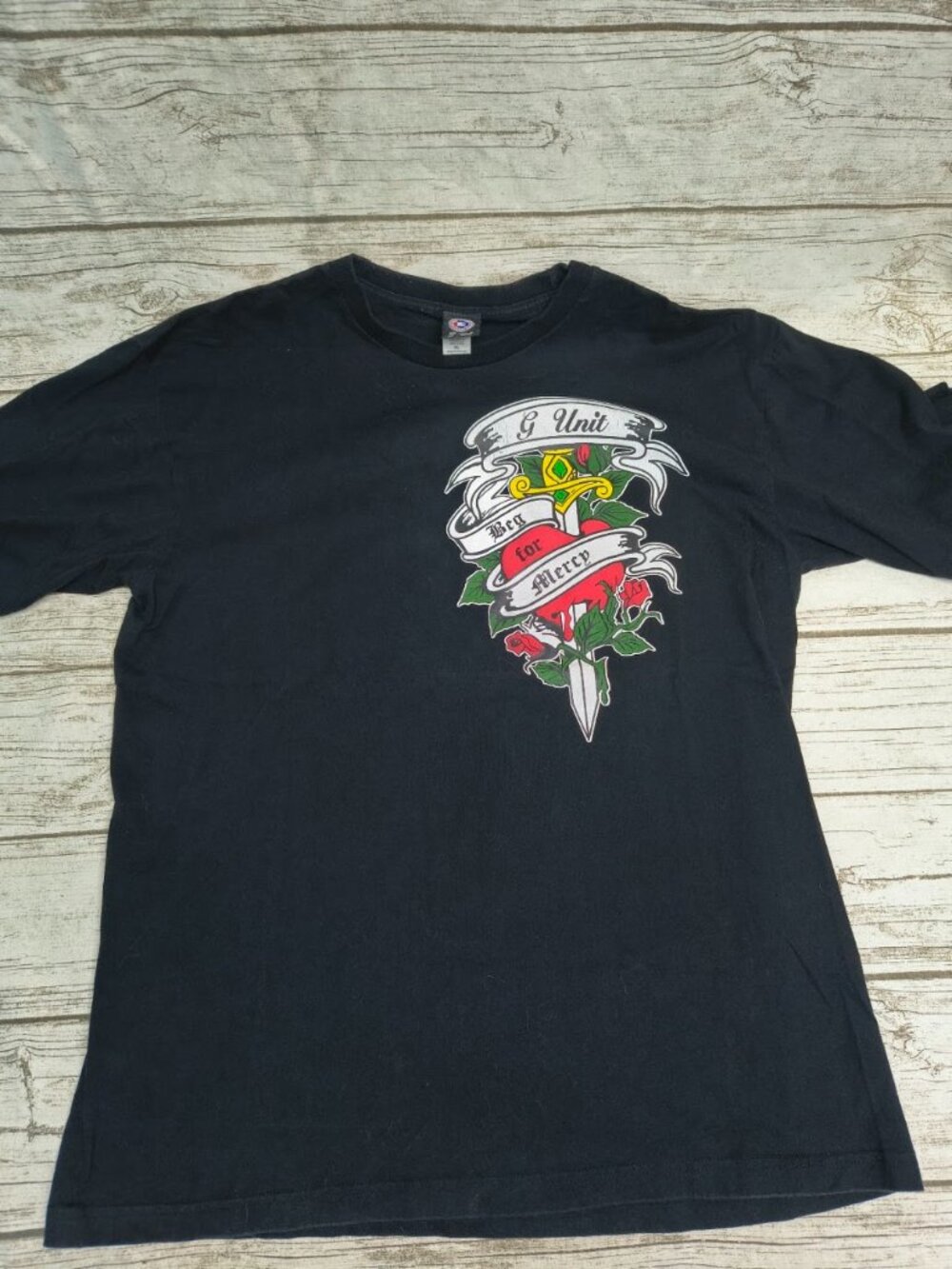 G-Unit Black Tattoo Beg for Mercy Graphic T-Shirt Size XL
